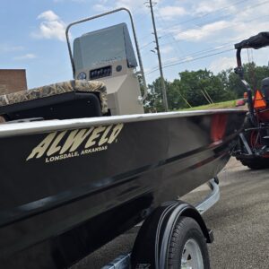 2025 Alweld Jon Boat 1860VV Marsh Center Console-Black Metallic